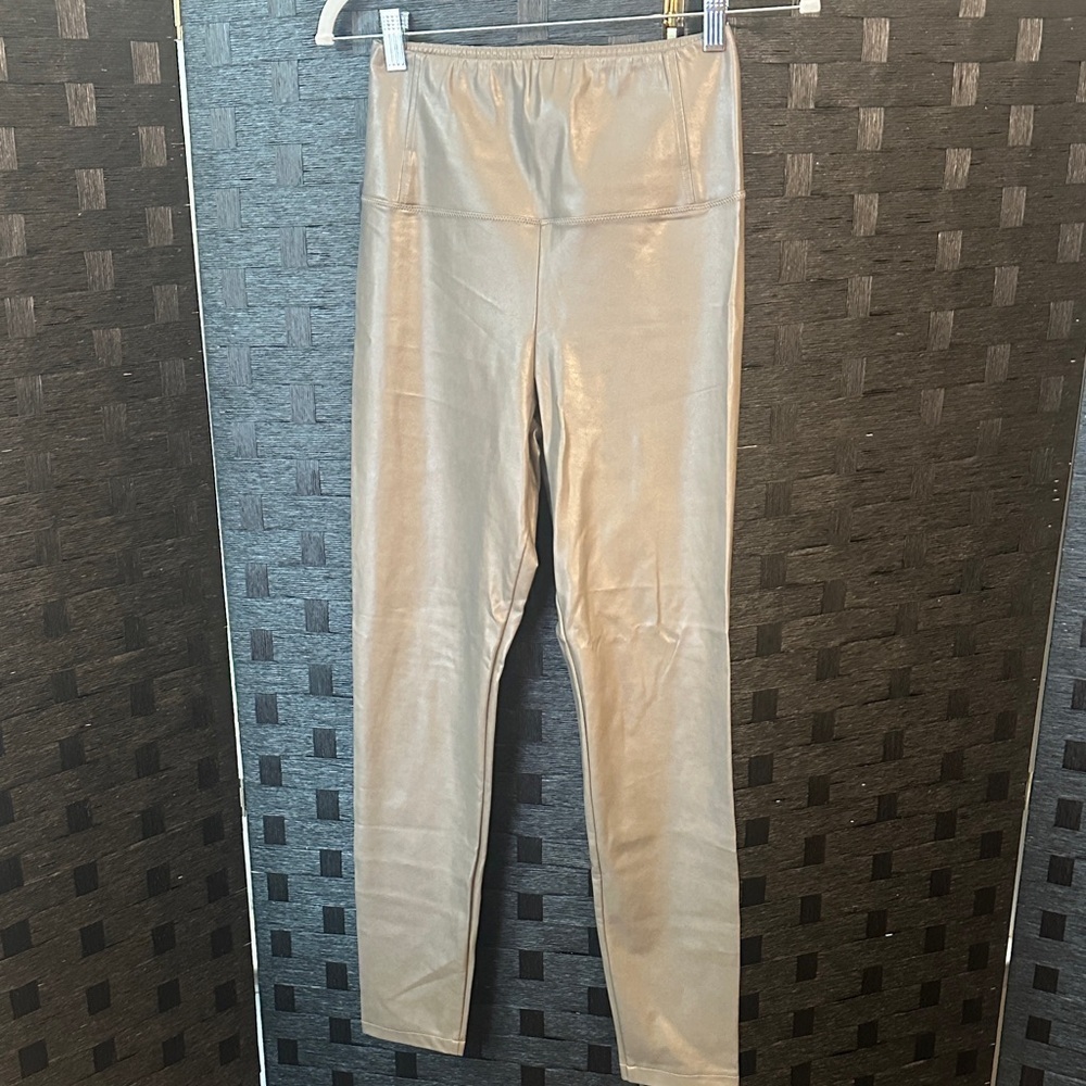 Wilfred Free Daria Faux Leather Leggings Taupe Size M EUC